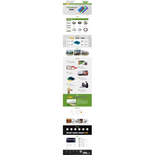 [其他模板] 营销型塑料板材净化环保设备类网站pbootcms模板 绿色环保五金板材网站模板下载
