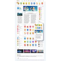 手机软件APP下载类网站Pbootcms模板 游戏软件应用网站源码 模板自适应手机端