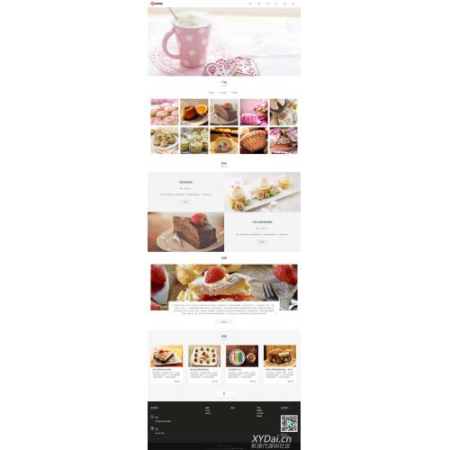 [其他模板] 响应式蛋糕甜点类网站pbootcms模板 html5甜品糕点美食网站源码下载